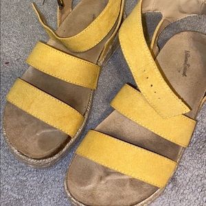 Yellow espadrilles